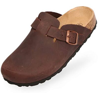 BOnova Wesel: pantoufles cuir 4 couleurs et tailles 35 à 50 Chaussons en cuir véritable (nubuck) avec semelle en liège fabriqué en UE, marron foncé, 41 EU - Publicité BOnova Wesel: pantoufles cuir 4 couleurs et tailles 35 à 50 Chaussons en cuir véritable (nubuck) avec semelle en liège fabriqué en UE, marron foncé, 41 EU - Publicité