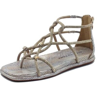 Alma en Pena Sandales pour Femme avec Brillantes Taupe Coin Basse, taupe, 37 EU - Publicité Alma en Pena Sandales pour Femme avec Brillantes Taupe Coin Basse, taupe, 37 EU - Publicité
