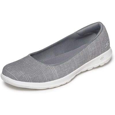 Skechers Go Walk Lite Susie Ballerines pour Femme, Gris, 39 EU - Publicité Skechers Go Walk Lite Susie Ballerines pour Femme, Gris, 39 EU - Publicité