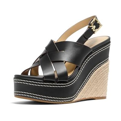 Michael Kors Femme Nora Heeled Shoes, Noir, 39 EU - Publicité Michael Kors Femme Nora Heeled Shoes, Noir, 39 EU - Publicité