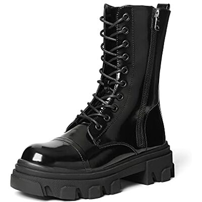 DREAM PAIRS Bottes Femme Combat, Bout Rond, Bottine Ffemme Plateforme, Lacets Reglables, Bottes Militaires Polyvalentes Toutes Saisons,Size 39,Noir,DMB215 - Publicité DREAM PAIRS Bottes Femme Combat, Bout Rond, Bottine Ffemme Plateforme, Lacets Reglables, Bottes Militaires Polyvalentes Toutes Saisons,Size 39,Noir,DMB215 - Publicité