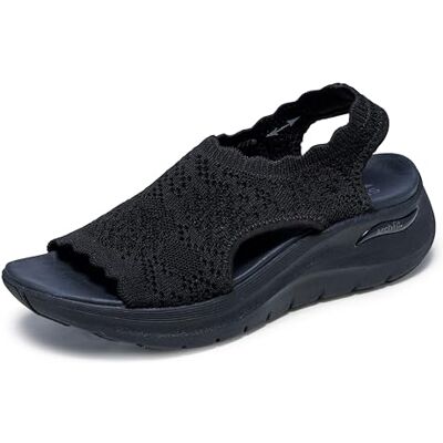 Skechers Arch Fit 2.0-Flawless Choice Sandales de sport pour femme, noir, 41 EU, Noir, 41 EU - Publicité Skechers Arch Fit 2.0-Flawless Choice Sandales de sport pour femme, noir, 41 EU, Noir, 41 EU - Publicité
