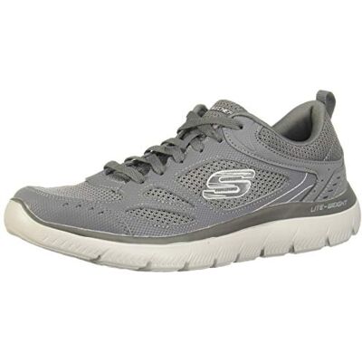 Skechers Homme Summits South Rim Espadrilles, Charcoal Leather/Mesh/Trim, 44 EU - Publicité Skechers Homme Summits South Rim Espadrilles, Charcoal Leather/Mesh/Trim, 44 EU - Publicité