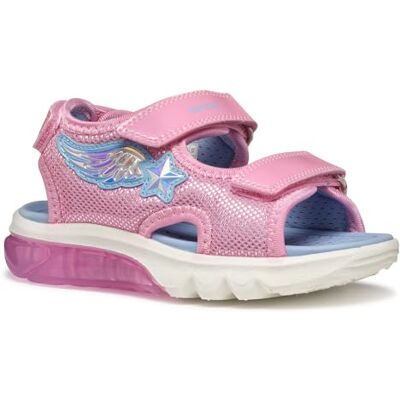 Geox J SANDAL CIBERDRON G, Sandale fille, Pink/Lt Sky, - Publicité Geox J SANDAL CIBERDRON G, Sandale fille, Pink/Lt Sky, - Publicité