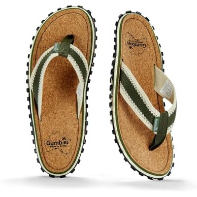 Gumbies Tongs unisexes Corker, avec appui-orteil en coton super doux, liège durable et semelle en caoutchouc recyclé Confort garanti, kaki, 42 2/3 EU - Publicité Gumbies Tongs unisexes Corker, avec appui-orteil en coton super doux, liège durable et semelle en caoutchouc recyclé Confort garanti, kaki, 42 2/3 EU - Publicité