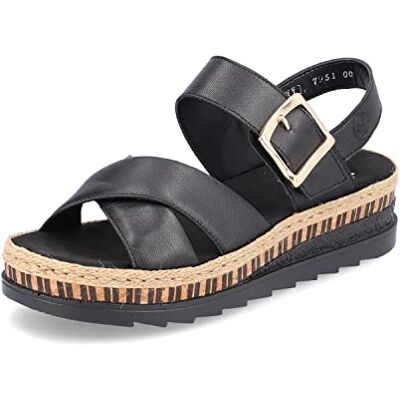 Rieker Femme Sandales V7951, Dame Sandales Fines,Chaussure d'été,Sandale d'été,Confortable,Plate,Noir (Schwarz / 00),36 EU / 3.5 UK - Publicité Rieker Femme Sandales V7951, Dame Sandales Fines,Chaussure d'été,Sandale d'été,Confortable,Plate,Noir (Schwarz / 00),36 EU / 3.5 UK - Publicité