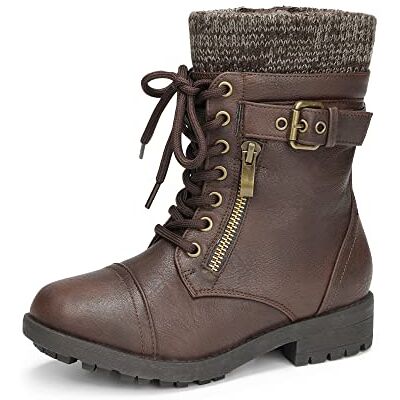 DREAM PAIRS Bottes de Combat Fille avec Fermeture Éclair Latérale, Lacets Ajustables et Doublure Chaude en Fausse Fourrure et Semelle Antidérapante,Size 31,Brun - Publicité DREAM PAIRS Bottes de Combat Fille avec Fermeture Éclair Latérale, Lacets Ajustables et Doublure Chaude en Fausse Fourrure et Semelle Antidérapante,Size 31,Brun - Publicité
