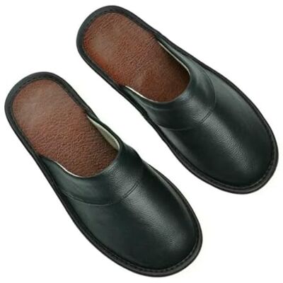 Gyios Pantoufles en coton D'intérieur Cuir Pu Pour Hommes, Chaussures De Maison Unisexes Imperméables, Sabots Classiques Décontractés Un Confort Quotidien-noir-37-38 - Publicité Gyios Pantoufles en coton D'intérieur Cuir Pu Pour Hommes, Chaussures De Maison Unisexes Imperméables, Sabots Classiques Décontractés Un Confort Quotidien-noir-37-38 - Publicité