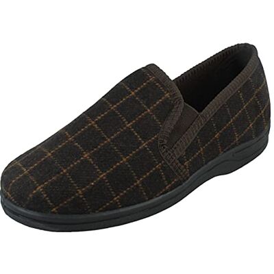 Spot On Jaydon Pantoufle à carreaux pour homme, marron, 44 EU - Publicité Spot On Jaydon Pantoufle à carreaux pour homme, marron, 44 EU - Publicité