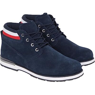 Tommy Hilfiger Homme Bottes Low Boot Core Suede Boot Daim, Bleu (Desert Sky), 40 EU - Publicité Tommy Hilfiger Homme Bottes Low Boot Core Suede Boot Daim, Bleu (Desert Sky), 40 EU - Publicité