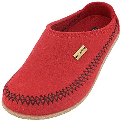 Haflinger Credo, Chaussons Mules Femme Rouge (11 Rubin), 43 EU - Publicité Haflinger Credo, Chaussons Mules Femme Rouge (11 Rubin), 43 EU - Publicité