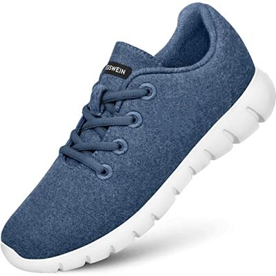 Giesswein Merino Runners Men Bleu Jeans 40 Baskets Respirantes en Laine mérinos, Chaussures légères et pour Hommes, Semelle remplaçable - Publicité Giesswein Merino Runners Men Bleu Jeans 40 Baskets Respirantes en Laine mérinos, Chaussures légères et pour Hommes, Semelle remplaçable - Publicité