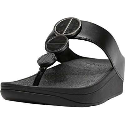 Fitflop Halo Metallic Femme Sandales Noir 36 EU - Publicité Fitflop Halo Metallic Femme Sandales Noir 36 EU - Publicité