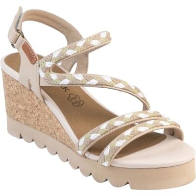 CHATTAWAK Femme Sandale à Talon, Beige, 39 EU - Publicité CHATTAWAK Femme Sandale à Talon, Beige, 39 EU - Publicité
