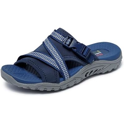 Skechers Sandales de sport Reggae-Slide Thru pour femme, bleu marine, 39 EU - Publicité Skechers Sandales de sport Reggae-Slide Thru pour femme, bleu marine, 39 EU - Publicité