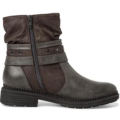 Jana bottines femme sans talon simili cuir avec boucle largeur H large, Graphite, 36 EU - Publicité Jana bottines femme sans talon simili cuir avec boucle largeur H large, Graphite, 36 EU - Publicité