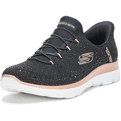 Skechers Summits-Brilliant Shine Baskets à Enfiler Mains Libres pour Femme, Noir/Or Rose = bkrg, 35.5 EU - Publicité Skechers Summits-Brilliant Shine Baskets à Enfiler Mains Libres pour Femme, Noir/Or Rose = bkrg, 35.5 EU - Publicité