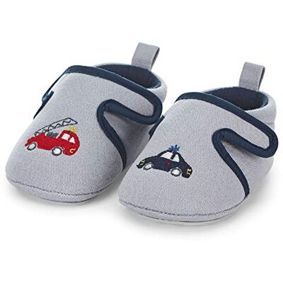 Sterntaler Baby-Krabbelschuh, Chaussons bébé garçon, Gris (Rauchgrau 566), 19/20 EU - Publicité Sterntaler Baby-Krabbelschuh, Chaussons bébé garçon, Gris (Rauchgrau 566), 19/20 EU - Publicité