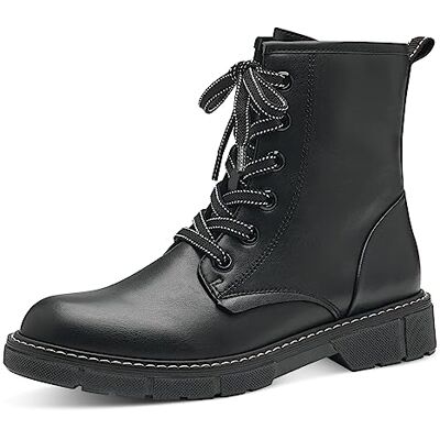 MARCO TOZZI Femme Bottes à Lacets, Noir/Blanc, 38 EU - Publicité MARCO TOZZI Femme Bottes à Lacets, Noir/Blanc, 38 EU - Publicité