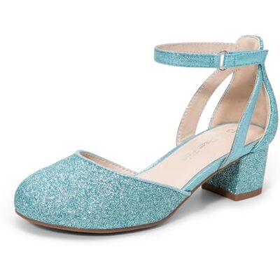 DREAM PAIRS Ballerines Filles à Talon Bloc Mary Jane Chaussures de Princesse Confortables pour Fête Soirée,Size 31,Bleu,KKUMPU2501 - Publicité DREAM PAIRS Ballerines Filles à Talon Bloc Mary Jane Chaussures de Princesse Confortables pour Fête Soirée,Size 31,Bleu,KKUMPU2501 - Publicité