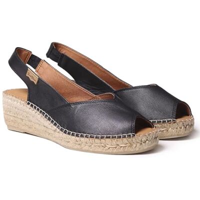 TONI PONS Espadrille compensée en Cuir pour Femme BERNIA-P Noir, 42 EU - Publicité TONI PONS Espadrille compensée en Cuir pour Femme BERNIA-P Noir, 42 EU - Publicité
