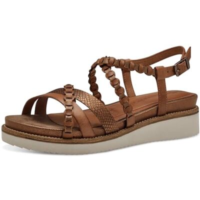 Tamaris Sandales pour femme, sandales pour femme, lit de pied touchit, Marron cognac, 38 EU - Publicité Tamaris Sandales pour femme, sandales pour femme, lit de pied touchit, Marron cognac, 38 EU - Publicité