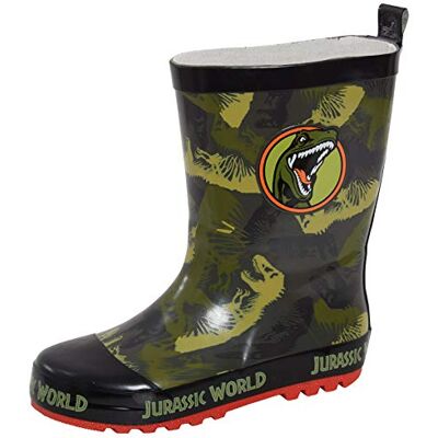 Jurassic World Bottes de pluie en caoutchouc pour garçon Motif dinosaure Vert camouflage vert, 26 EU - Publicité Jurassic World Bottes de pluie en caoutchouc pour garçon Motif dinosaure Vert camouflage vert, 26 EU - Publicité
