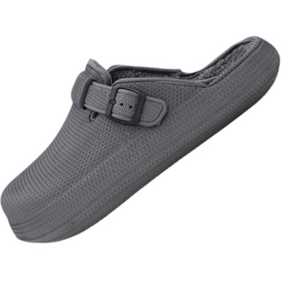 BEPPI Sabots confort homme avec boucle réglable Em EVA confortable avec doublure douce chaude antidérapante travail et loisirs, gris, 45 EU - Publicité BEPPI Sabots confort homme avec boucle réglable Em EVA confortable avec doublure douce chaude antidérapante travail et loisirs, gris, 45 EU - Publicité