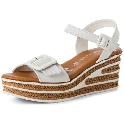 Tamaris Femme Damen 1-28310-44 Sandale cale, Blanc, 38 EU - Publicité Tamaris Femme Damen 1-28310-44 Sandale cale, Blanc, 38 EU - Publicité