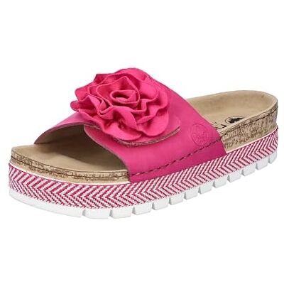 Rieker Femme 69562 Mules, Rose, 36 EU - Publicité Rieker Femme 69562 Mules, Rose, 36 EU - Publicité