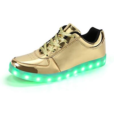 PADGENE Chaussures de Sport à LED, Femme/Homme Flash LED Baskets Low Mode Rechargeables par USB (Pg Or, 36 EU) - Publicité PADGENE Chaussures de Sport à LED, Femme/Homme Flash LED Baskets Low Mode Rechargeables par USB (Pg Or, 36 EU) - Publicité