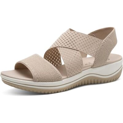 Jana Coshy Sableales Femme Plates Élastique Vegan, Mehrfarbig (Beige/Or), 38 EU - Publicité Jana Coshy Sableales Femme Plates Élastique Vegan, Mehrfarbig (Beige/Or), 38 EU - Publicité