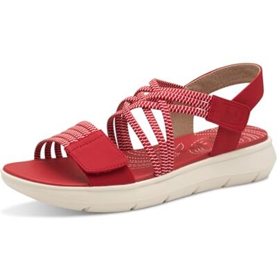 Jana Coshy Sandales Femme Plates avec Fermeture Velcro Vegan, Red, 41 EU - Publicité Jana Coshy Sandales Femme Plates avec Fermeture Velcro Vegan, Red, 41 EU - Publicité