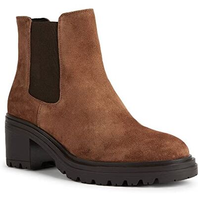 Geox Femme D Damiana E Bottines, Brown, 38.5 EU - Publicité Geox Femme D Damiana E Bottines, Brown, 38.5 EU - Publicité