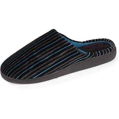 Isotoner Chaussons pantoufles Mules homme rayures, 40, rayures - Publicité Isotoner Chaussons pantoufles Mules homme rayures, 40, rayures - Publicité