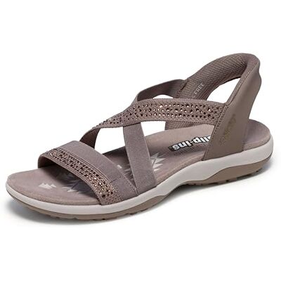 Skechers Sandales Reggae Slim pour femmes Étincelle d'été, moka, 5 - Publicité Skechers Sandales Reggae Slim pour femmes Étincelle d'été, moka, 5 - Publicité