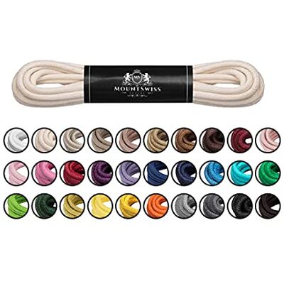 Mount Swiss lacets ronds cirés coton crème diamètre 2 mm 60 cm résistants déperlants élégants fins chaussures cuir ville bottes boots baskets homme femme durable solide imperméable - Publicité Mount Swiss lacets ronds cirés coton crème diamètre 2 mm 60 cm résistants déperlants élégants fins chaussures cuir ville bottes boots baskets homme femme durable solide imperméable - Publicité