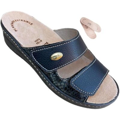 new confort Chaussons Confort POUR FEMME en similicuir réglables à velcro PREST1GE avec semelle intérieure amovible 2 cm adaptée pour semelles sur mesure, 37 EU - Publicité new confort Chaussons Confort POUR FEMME en similicuir réglables à velcro PREST1GE avec semelle intérieure amovible 2 cm adaptée pour semelles sur mesure, 37 EU - Publicité