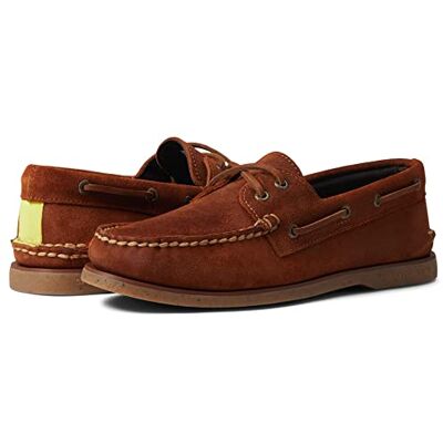 Sperry Chaussures bateau Gold A/O à 2 œillets pour homme, Suède camel, 45 EU - Publicité Sperry Chaussures bateau Gold A/O à 2 œillets pour homme, Suède camel, 45 EU - Publicité