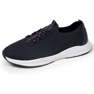 Isotoner Baskets Homme Slip on avec Lacets, Semelle mémoire de Forme, 45, Marine foncé - Publicité Isotoner Baskets Homme Slip on avec Lacets, Semelle mémoire de Forme, 45, Marine foncé - Publicité