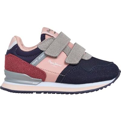 Pepe Jeans Fille London Bet Gk Sneak, Blue Navy, 31 EU - Publicité Pepe Jeans Fille London Bet Gk Sneak, Blue Navy, 31 EU - Publicité