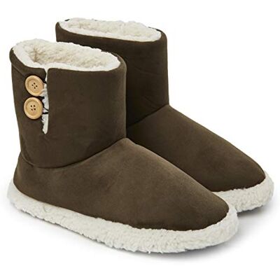 Dunlop Chausson Hommes, Bottines Fourrées Hiver, Chaussons Bottes Homme Intérieur Extérieur, Pantoufles Chaudes Semelles Antidérapantes Mémoire de Forme, Cadeau Original ,Kaki,43 EU - Publicité Dunlop Chausson Hommes, Bottines Fourrées Hiver, Chaussons Bottes Homme Intérieur Extérieur, Pantoufles Chaudes Semelles Antidérapantes Mémoire de Forme, Cadeau Original ,Kaki,43 EU - Publicité
