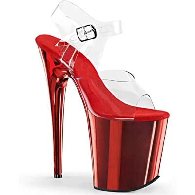 Sandales denova's pour femme Transparentes Très haut talon Grande taille Plate-forme Tige Pour la danse Sangle de cheville Stiletto, 44 EU - Publicité Sandales denova's pour femme Transparentes Très haut talon Grande taille Plate-forme Tige Pour la danse Sangle de cheville Stiletto, 44 EU - Publicité