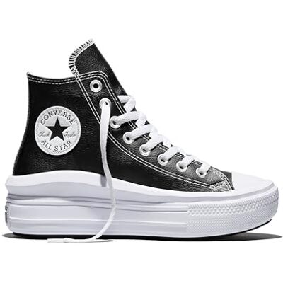 Converse Femme Chuck Taylor All Star Move Platform FOUNDATIONAL Leather Sneaker, Black White White White, 41.5 EU - Publicité Converse Femme Chuck Taylor All Star Move Platform FOUNDATIONAL Leather Sneaker, Black White White White, 41.5 EU - Publicité