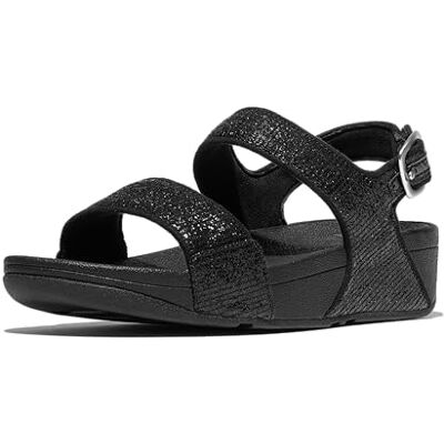 Fitflop Sandales Lulu froissées scintillantes à bride arrière pour femme, noir métallique, 36 EU - Publicité Fitflop Sandales Lulu froissées scintillantes à bride arrière pour femme, noir métallique, 36 EU - Publicité