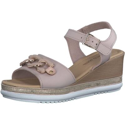 MARCO TOZZI Sandale à talon by Guido Maria Kretschmer Femme, Rose Nubuck, 41 EU - Publicité MARCO TOZZI Sandale à talon by Guido Maria Kretschmer Femme, Rose Nubuck, 41 EU - Publicité