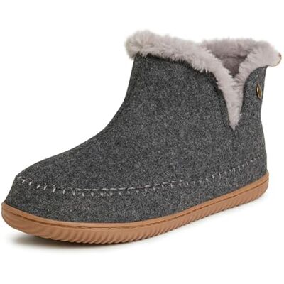 Dearfoams Brixen Pantoufles pour homme confortables, avec semelle en mousse à mémoire de forme, idéale pour l'intérieur et l'extérieur, style boot, pour le camping, gris bruyère foncé, 43/45 EU - Publicité Dearfoams Brixen Pantoufles pour homme confortables, avec semelle en mousse à mémoire de forme, idéale pour l'intérieur et l'extérieur, style boot, pour le camping, gris bruyère foncé, 43/45 EU - Publicité