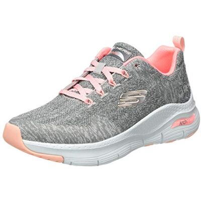 Skechers Baskets 149414 pour Femme, Bordure Rose en Tricot Gris, 6.5 UK - Publicité Skechers Baskets 149414 pour Femme, Bordure Rose en Tricot Gris, 6.5 UK - Publicité