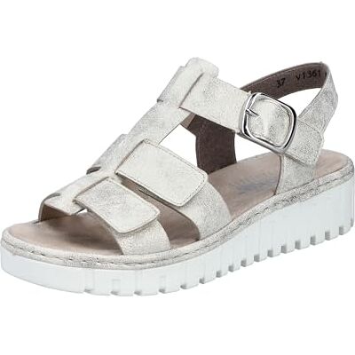 Rieker Femme V1361 Sandales compensées, Beige, 42 EU - Publicité Rieker Femme V1361 Sandales compensées, Beige, 42 EU - Publicité
