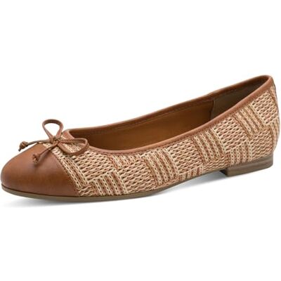 MARCO TOZZI Femmes Ballerines Semelle intérieure Feel Me Moelleuse Doublure intérieure Douce Vegan Tendance, Marron (Cognac Comb), 36 EU - Publicité MARCO TOZZI Femmes Ballerines Semelle intérieure Feel Me Moelleuse Doublure intérieure Douce Vegan Tendance, Marron (Cognac Comb), 36 EU - Publicité